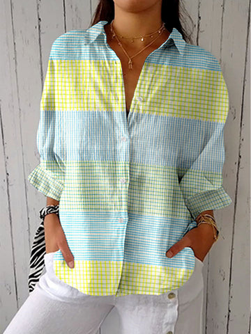 Arely | Pastel Grid Blouse