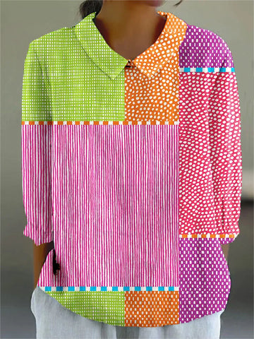Megan | Playful Patchwork Blouse