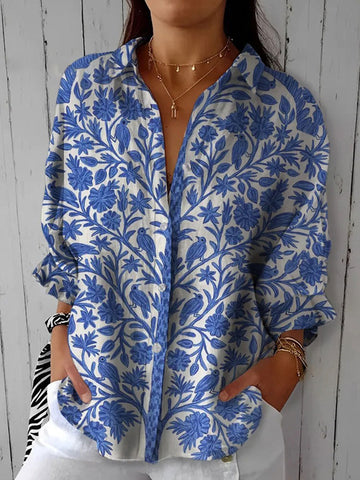 Analeia | Blue Garden Blouse