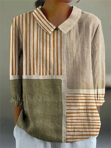 Keilani | Stripe Patchwork Blouse