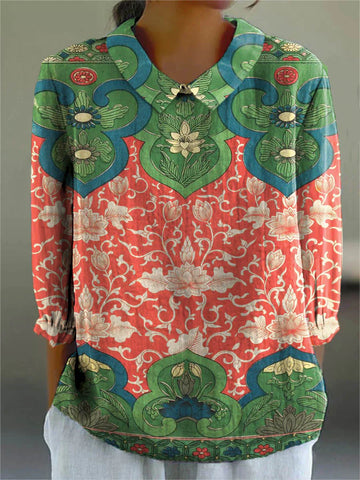 Clara | Regal Lotus Blouse