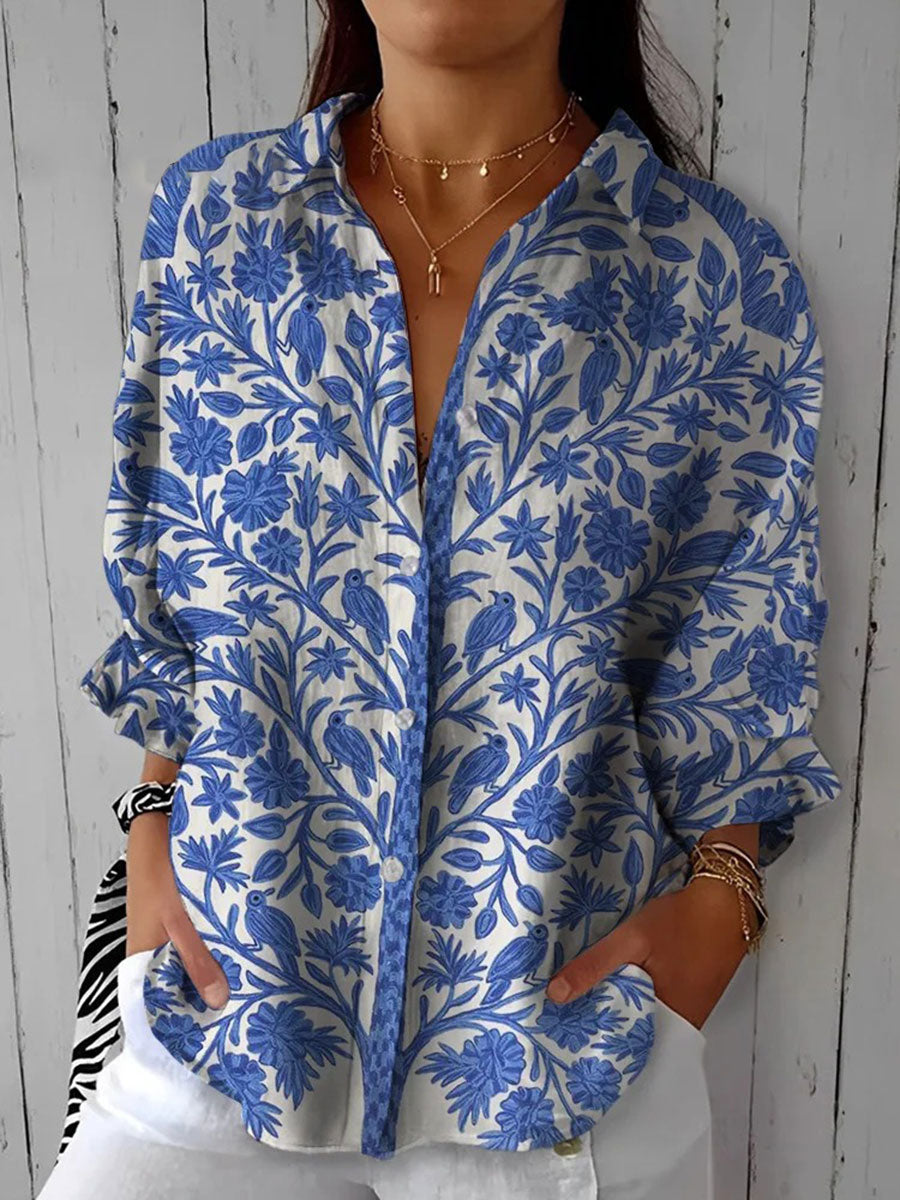 Analeia | Blue Garden Blouse